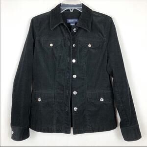 Jones New York Women's Button Down Black Corduroy Jacket Size Small